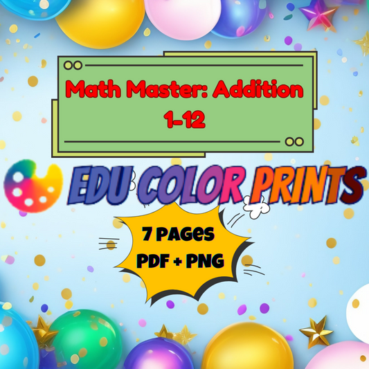 Math Master : Addition    1-12