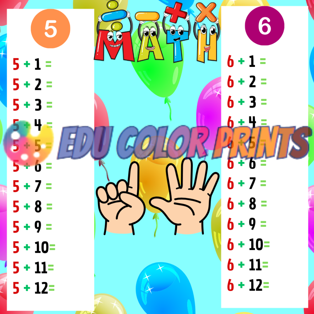 Math Master : Addition    1-12