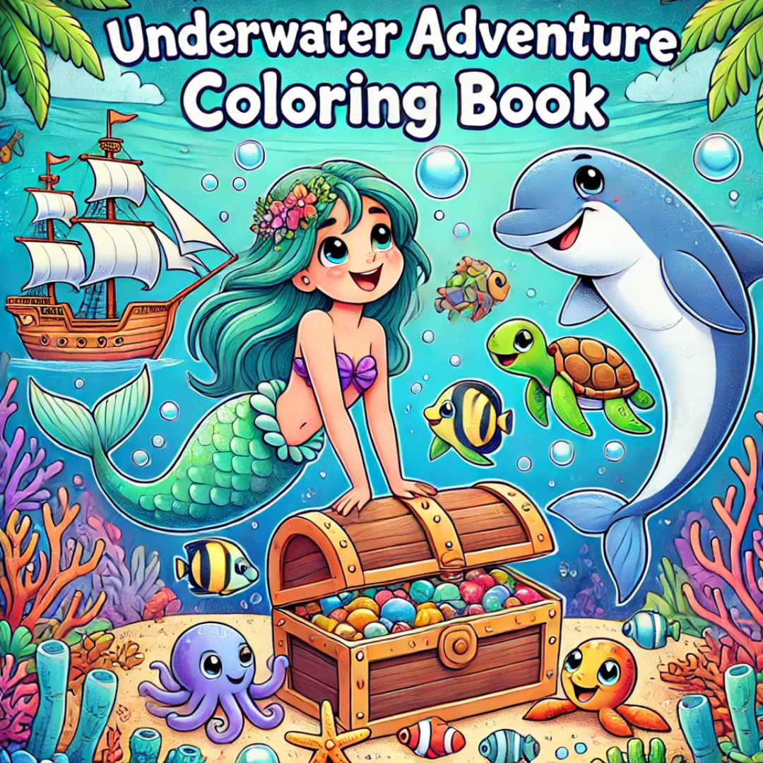 Underwater adventure coloring book