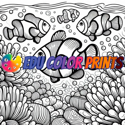 Underwater adventure coloring book